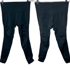 Mono B Grey High Rise Ribbed Leggings Size Large Style APH2501 Yoga Dance‎ Pants